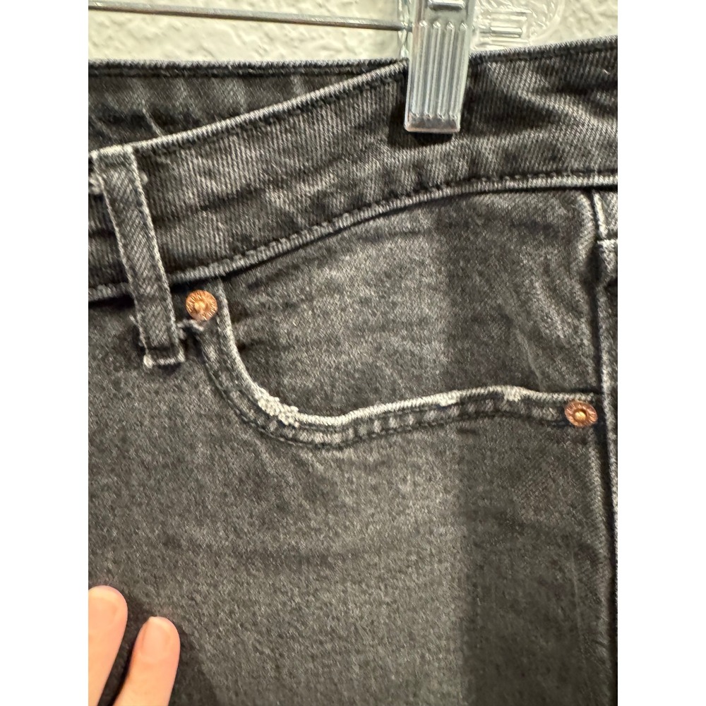Old Navy Sky-Hi Wide Leg Jeans Womens 14 Extra High Rise Black Denim Pants - Picture 4 of 12